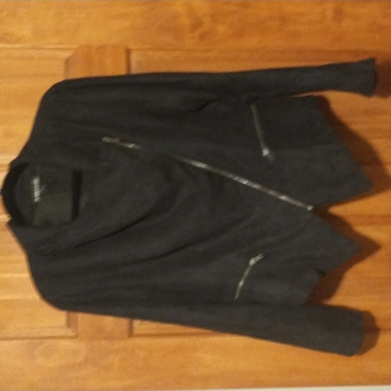 Rampage Woman's Size L Faux Leather Asymmetrical Waist Jacket Lightweight